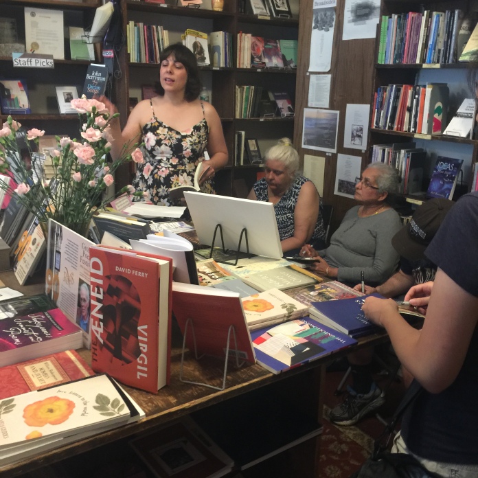 Diana Norma Szokolyai leads CREDO workshop at the Grolier Poetry Bookshop